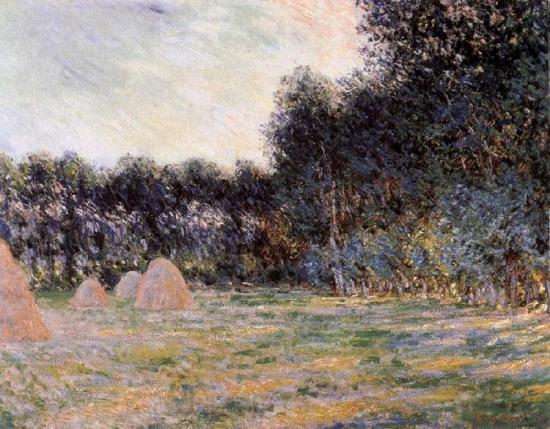 Claude Monet Field with Haystacks at Giverny